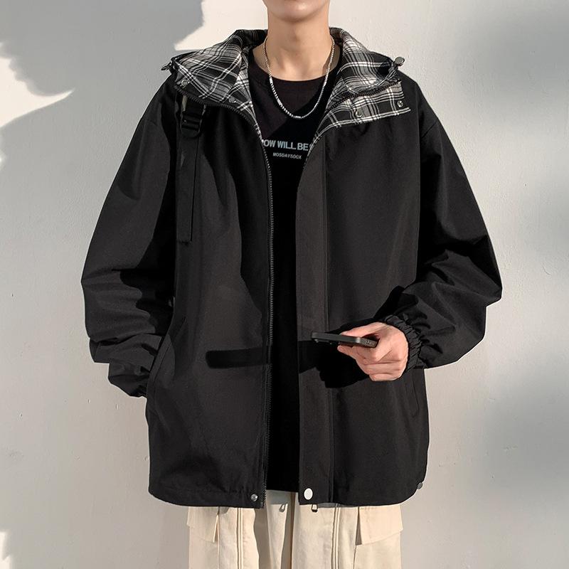 New Jacket Men's Fashion Trendy Men's Casual Coat Baseball Collar Jacket Closed Sleeve Chinese Trendy Jacket Men's Youth
