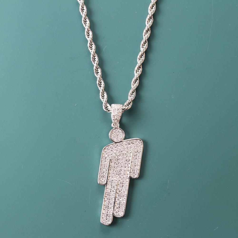 European Cartoon Zirconia Pendant Necklace - Hip Hop Style for Men and Women
