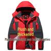 Plus Size Men's Gothic Softshell Windproof Fleece-Lined Stretch Pants