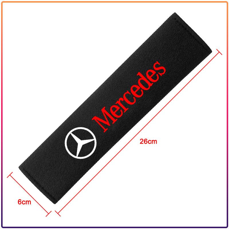 AABIF1 2Pcs Cotton Car Seat Belt Shoulder Cover Pads Guard Protector For Mercedes Benz GLE63 CLS63 GLC63 W204 W205 C63 W212 W213 E63