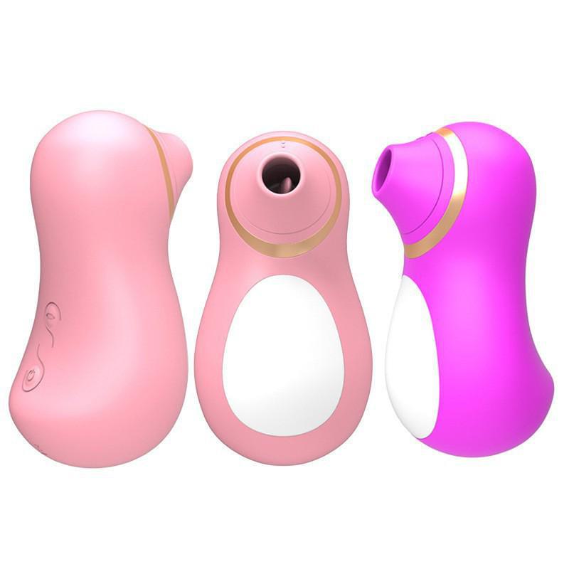 Penguin Jumping Egg Tongue Licking Silicone Vibrator - Adult Outdoor Wear Sex Toy