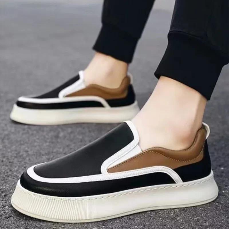 Men's Loafers Luxury Leather Casual Shoes Soft Sole Driving Shoes Non Slip Sneakers for Men Comfort Walking Flats