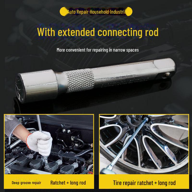 Xiaofei 12 piese 1/4" Set chei cu clichet pentru reparații auto și acasă