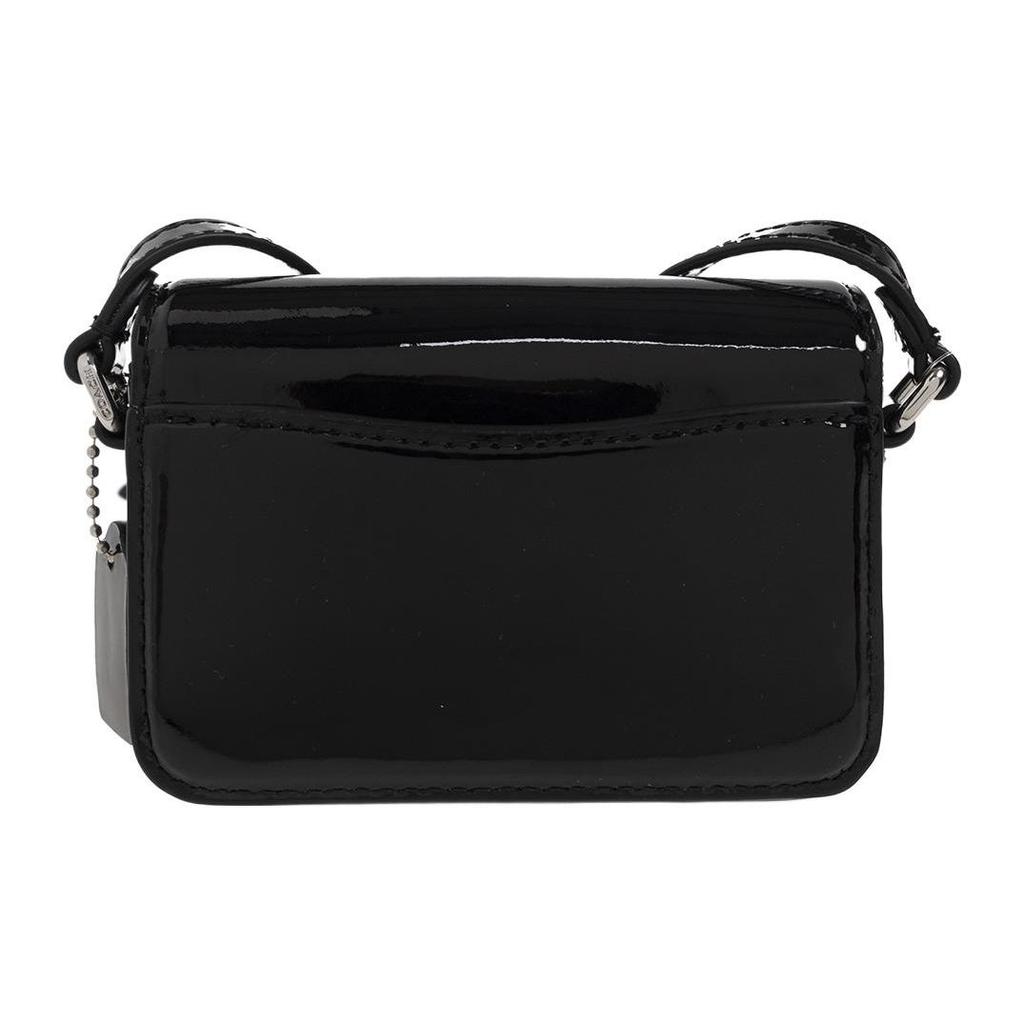 Coach Studio 12 Push Button Closure Adjustable Shoulder Strap Patent Leather Mini Crossbody Bag Women Crossbody Bag Black CE762-LHBLK