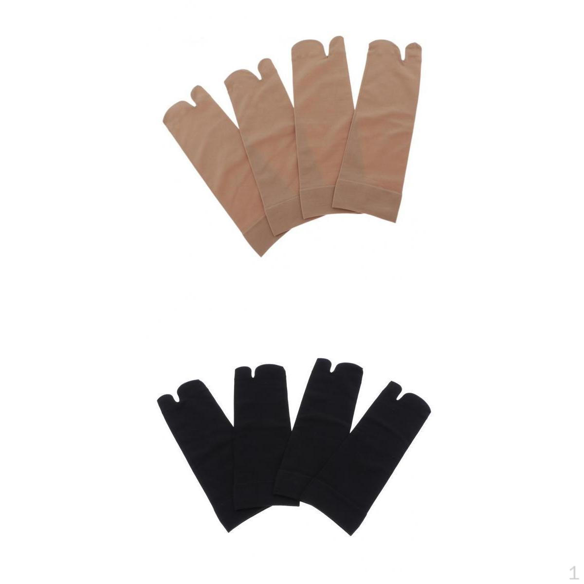 

4 Pair Women Non Slip Ankle Crew Socks Skin Color