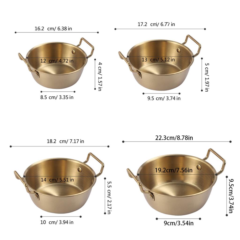 304 Stainless Steel Serving Bowl for Students and Families Practical Salad Bowl Metal Food Container for Household Use