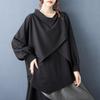 Long Sleeve Oversized Black Vintage Casual Loose Spring Autumn T Shirt Tops Women T-shirt