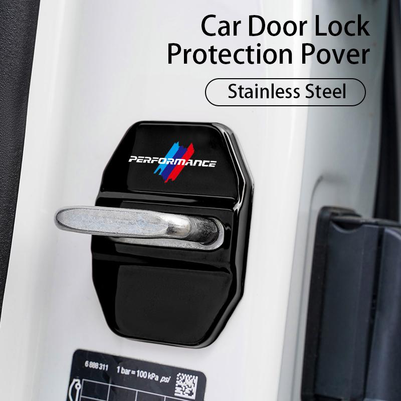 4Pcs BMW Car Door Lock Striker Cover Stainless Steel Protector For BMW G30 G32 G01 G02 G05 G06 G07 G26 G23 G22 F40 F20 G08 G16 PK2