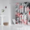 Anime Bathroom Shower Curtain With Hooks, Decorative Bathroom Curtains And Accessories