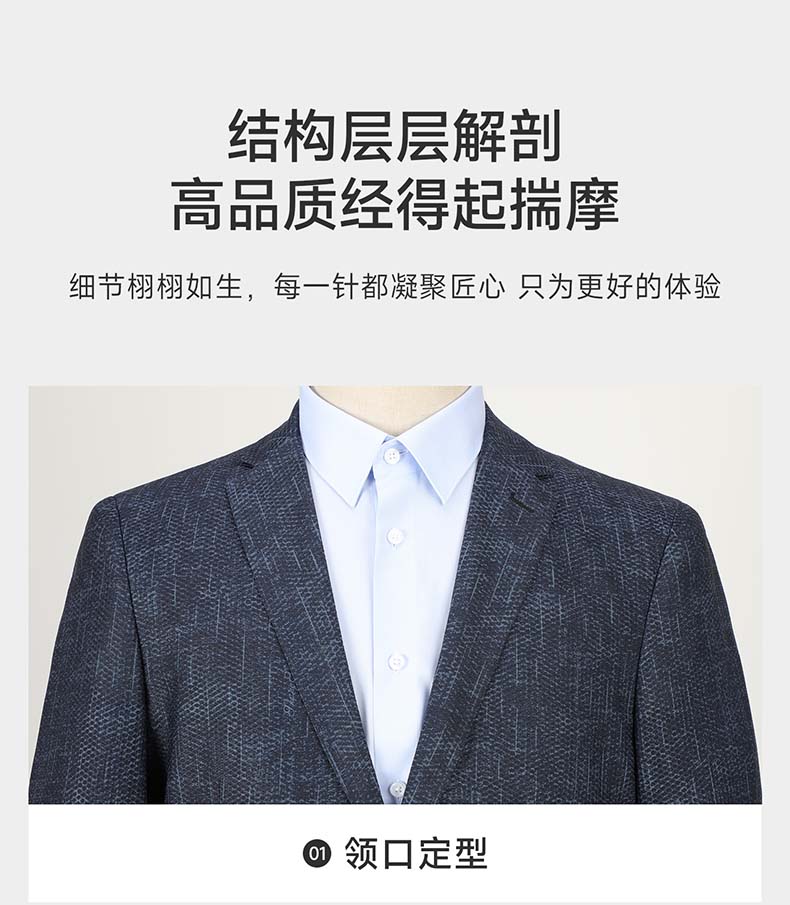 Langdeng men's casual suit jacket with two button pattern