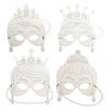 Masques enfant princesses carton blanc 17 x 35 cm x 4 pièces