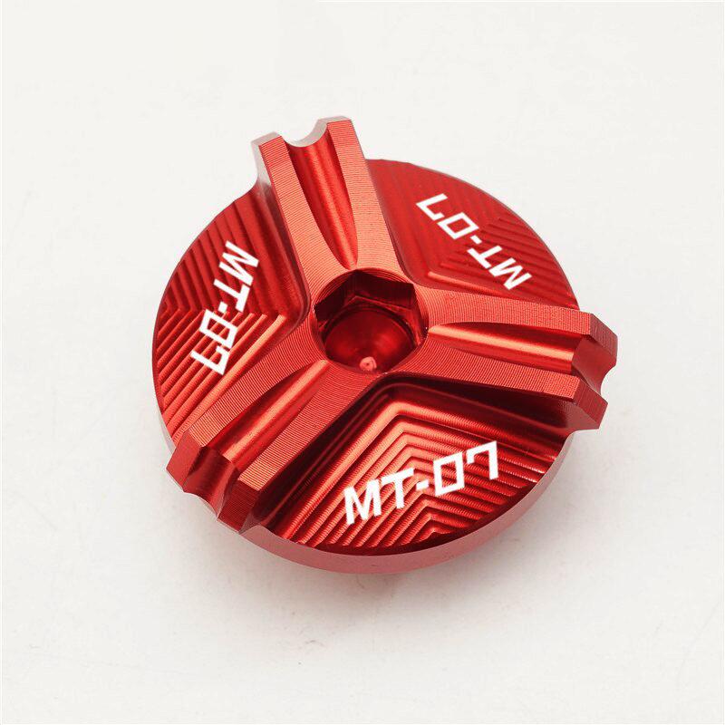 For Yamaha MT07 TRACER MT-07 2014-2022 Motorcycle Cylinder Cover Front Rear Brake Fluid Reservoir Cap Oil Filler