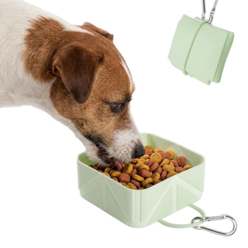 Silicone Collapsible Pet Food Water Bowl Lightweight Portable Feeder for Dogs Cats Daily Walking Camping Travel