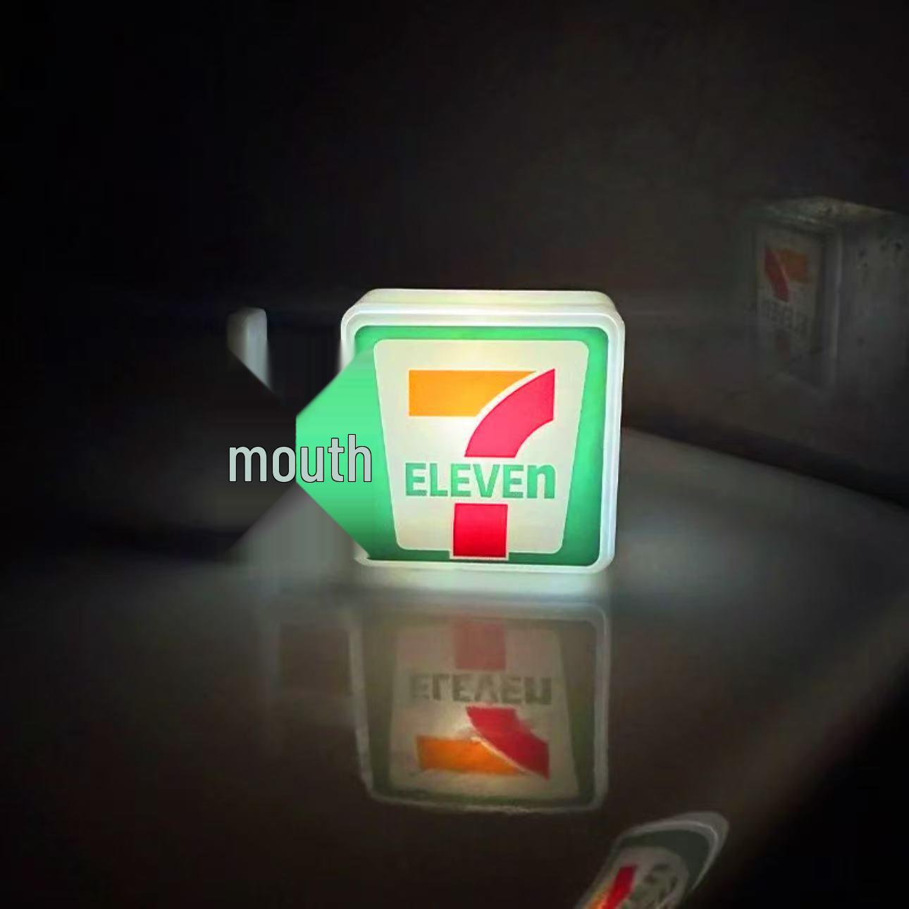 7-Eleven Wiederaufladbarer Leuchtender Magnetischer Kühlschrankaufkleber