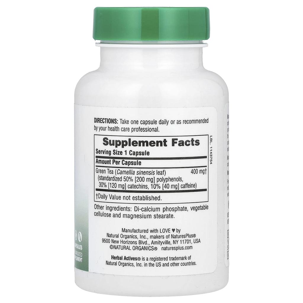 Herb Active, Green Tea, 400Mg, 60 Capsules