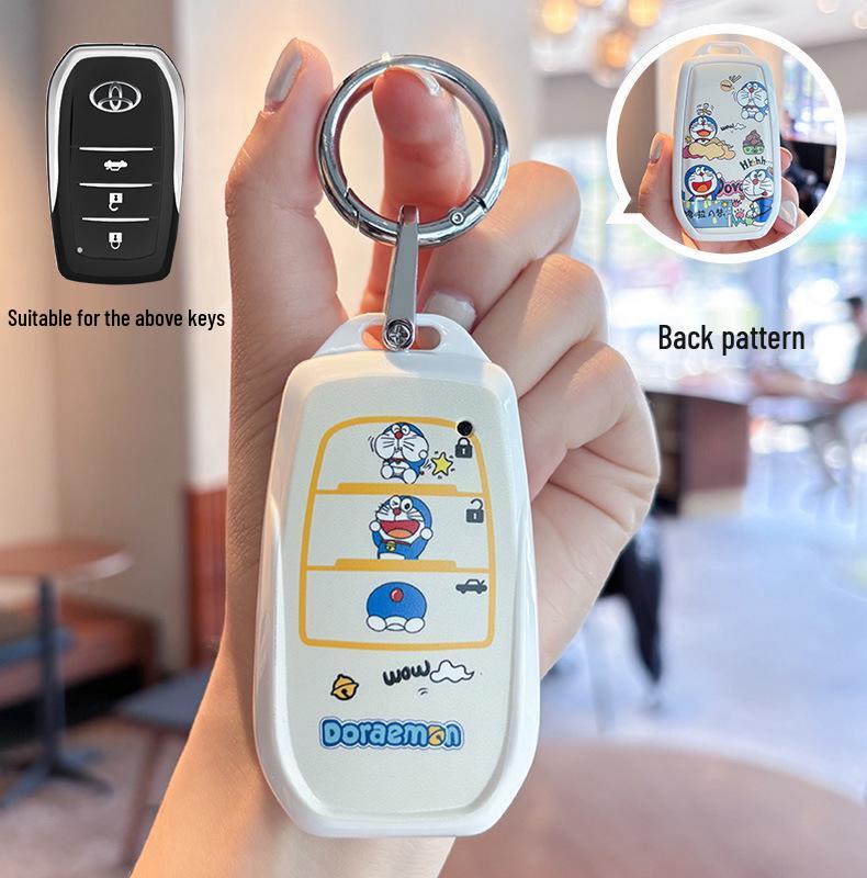 Toyota Key Case for RAV4, Corolla, Asia Dragon, BZ5, Prado, and Land Cruiser