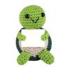 Handmade Crochet Animal Dolls: Brown Bear, Pug, White Dove & Hedgehog Ornaments