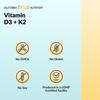 Vitamin D3 + K2 As MK-7, 60 Veggie Capsules