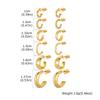 6pcs Set Earrings for Women,Minimalist C-Shaped Earrings Fashion Geometric Line Earrings,Set Jewelry Gifts