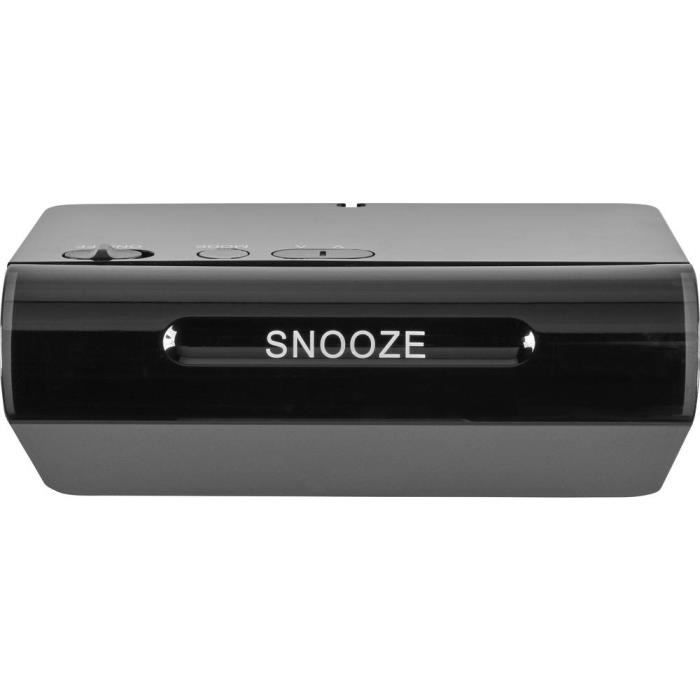 Tfa dostmann 60.2543.05 radiopiloté(e) réveil noir heures de réveil 1 grand écran