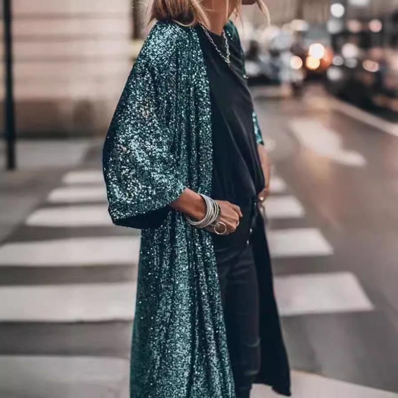 Spring Fashion Sequin Party Cardigan Jacket for Women