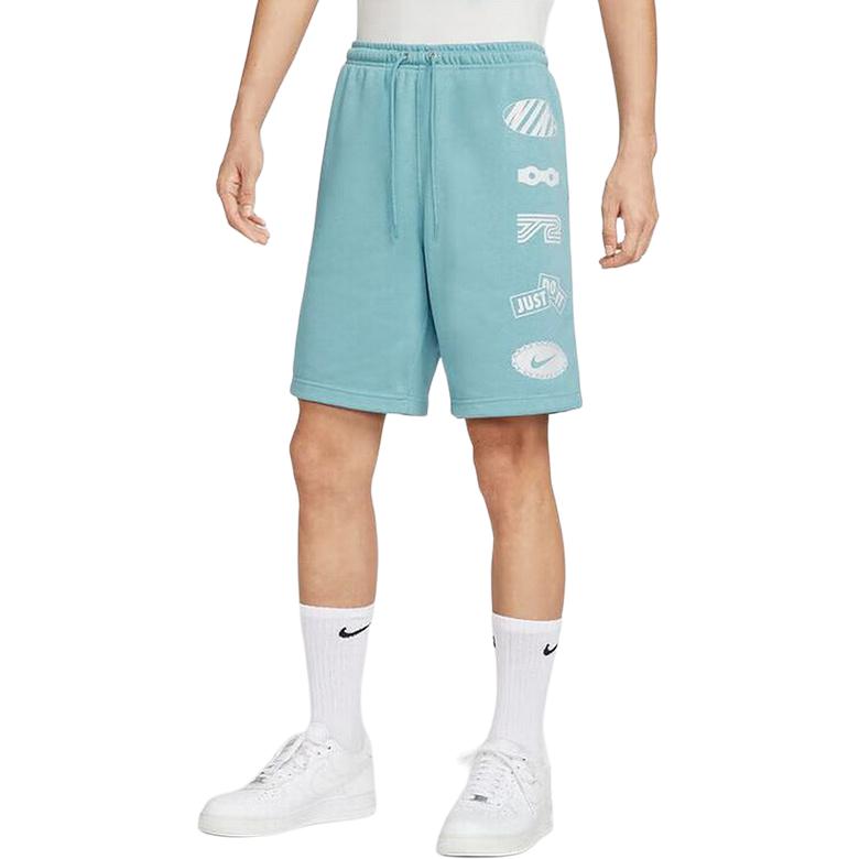 

Nike Breathable Knitted Printed Logo Casual Shorts Men Shorts Sky-Blue IB8254-464 S