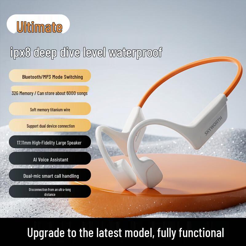 

Skyworth G8 Waterproof Bone Conduction Sports Headphones with 32GB Storage
