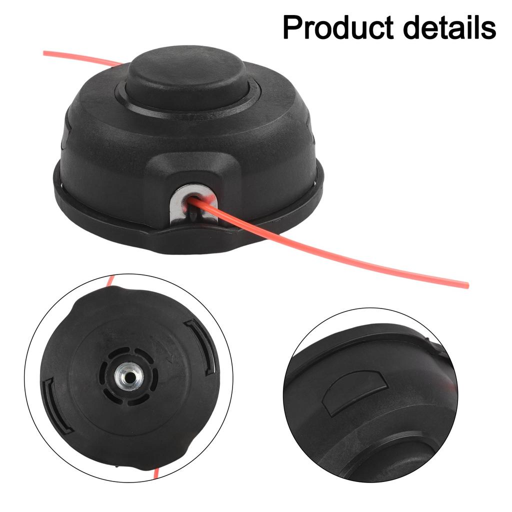 Robuster Trimmerkopf M8 X 1 25 LH mit Tipp- und Fadenvorschub für die Gartenpflege