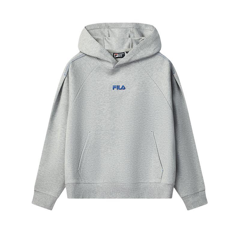 

Fila Оригинальный пуловер с капюшоном свободного кроя, вязаный свитер с длинным рукавом, унисекс, F51U549205F-MG S