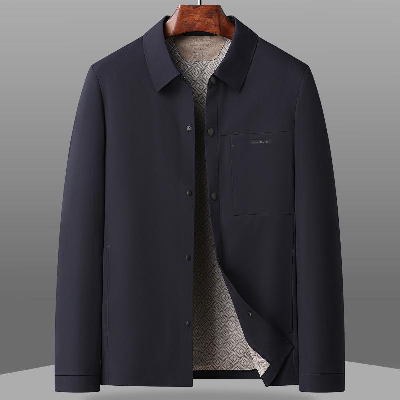 Spring and Autumn Thin Casual Jacket Men's Lapel Button Jacket