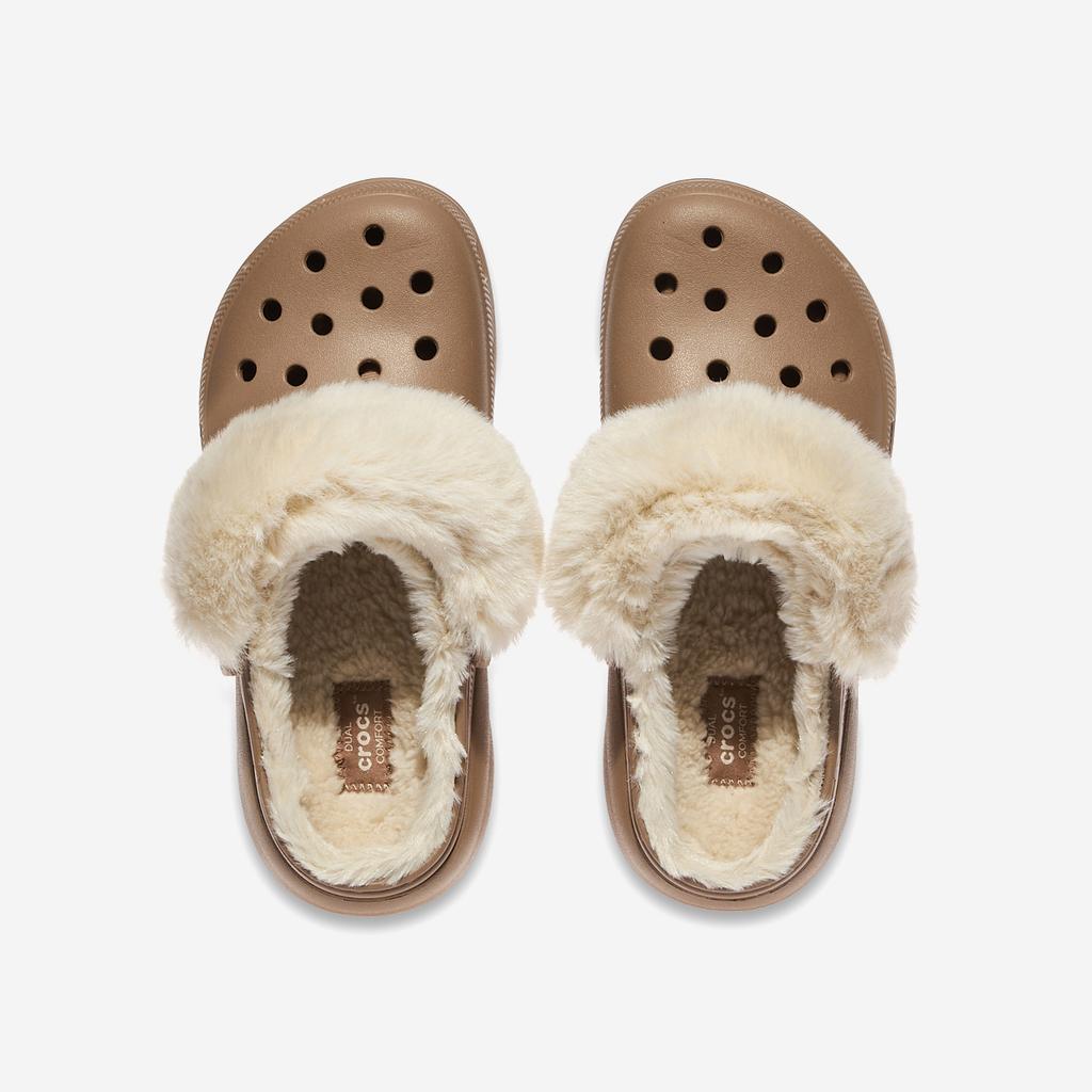 [Crocs] Classic Platform Fuzz Lined Clog [CRS212854] [Shipped from Korea] 100% Authentic