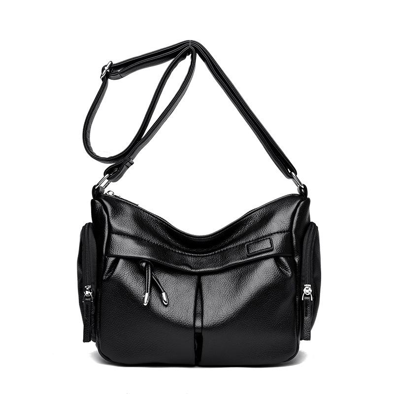 

2025 Versatile High-End Soft Texture Crossbody Bag - Large Capacity, Simple Design One Size чорний