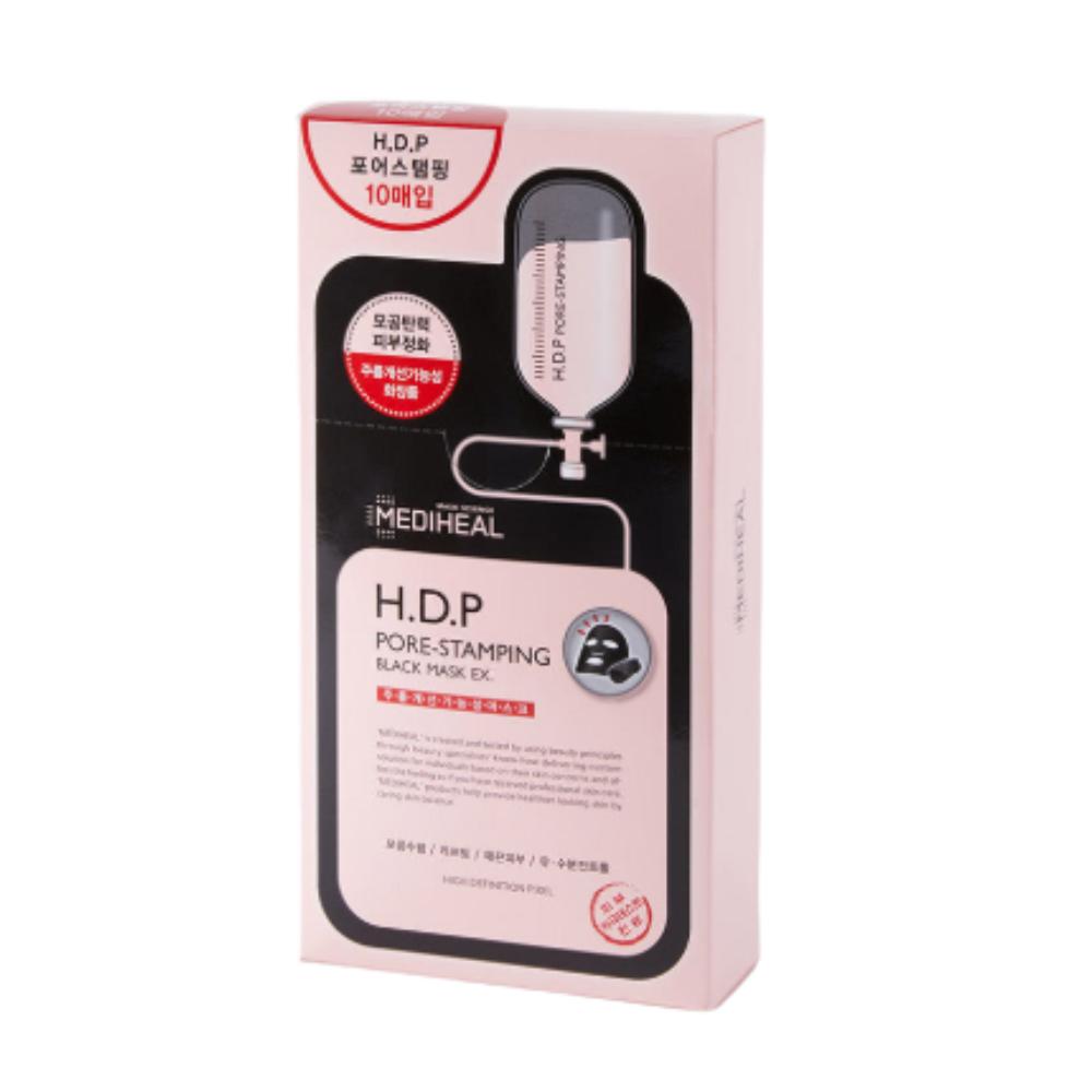 Mediheal HDP Маска-штамп для пор Черная 10 шт. Тканевая маска для глубокого очищения и ухода за порами