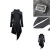 Elegant Gothic Swallow-tail Coat For Men Perfect Cosplay Costume Halloween Uniform