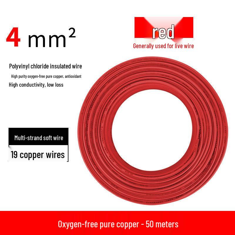 National Standard Flame Retardant Flexible Multi-core Copper Wire (BVR1) - Sizes: 1.5, 2.5, 4, 6 sq mm