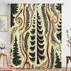 2pcs,2D Plane Printing Minimalist Curtains Folk Trees Nature (3) Durable 100% Polyester Fabric (without Rod) Decorations Inside