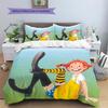 Pippi Longstocking Pattern Bedding,Quilt Set Quilt Cover Pillowcase Home Birthday Gift (1 * Duvet Cover + 2 * Pillowcase, Without Core)