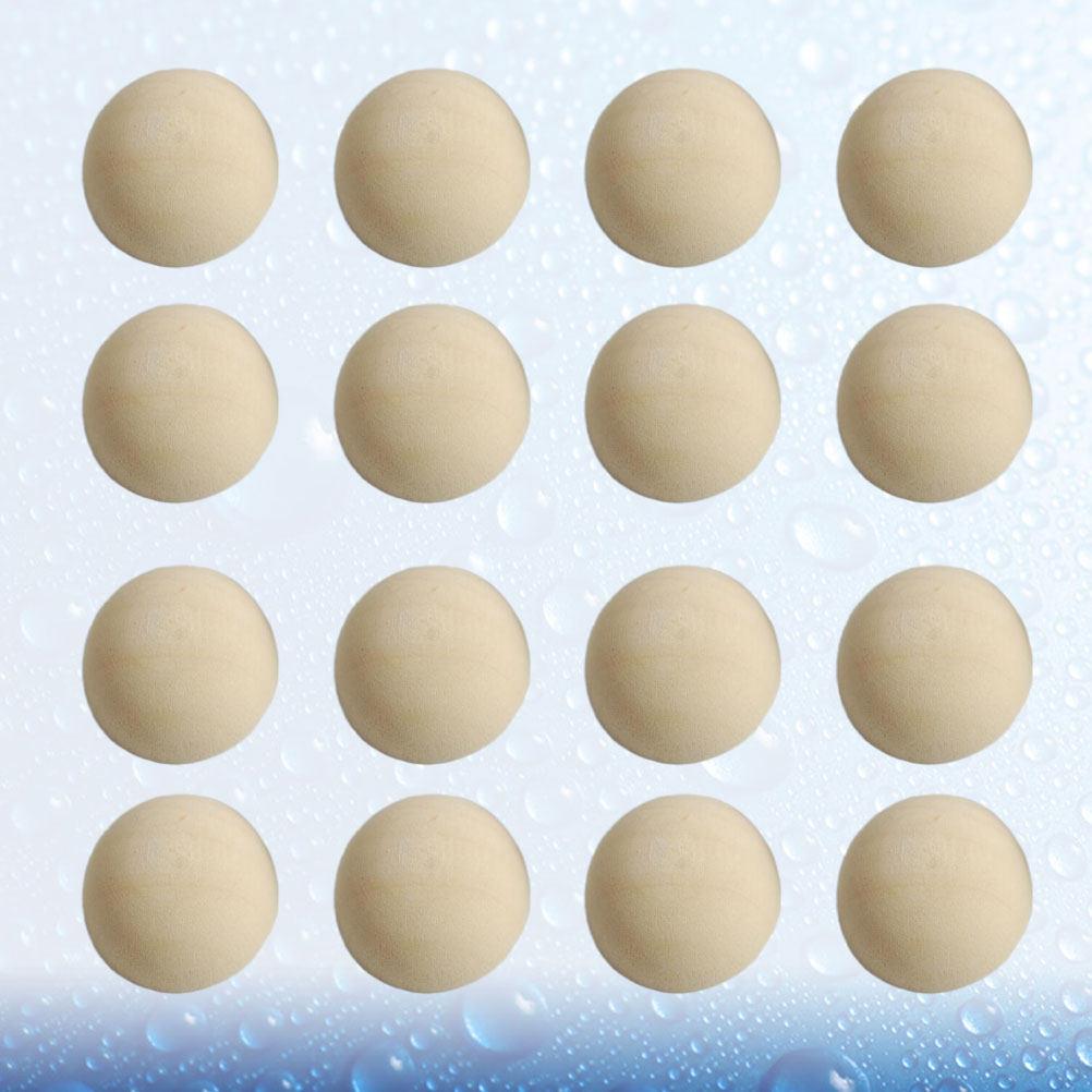 40Pcs Half Wooden Sphere Balls 25Mm Sturdy Uniform Size for Crafting Projects Decorative Props Handmade Ornaments DIY Wood Art