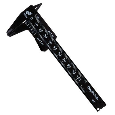 Niigata Seiki SK Plastic with Depth Black Caliper, Lightweight, Easy-to-Read Scale, 100mm, PC-100KD Bar,