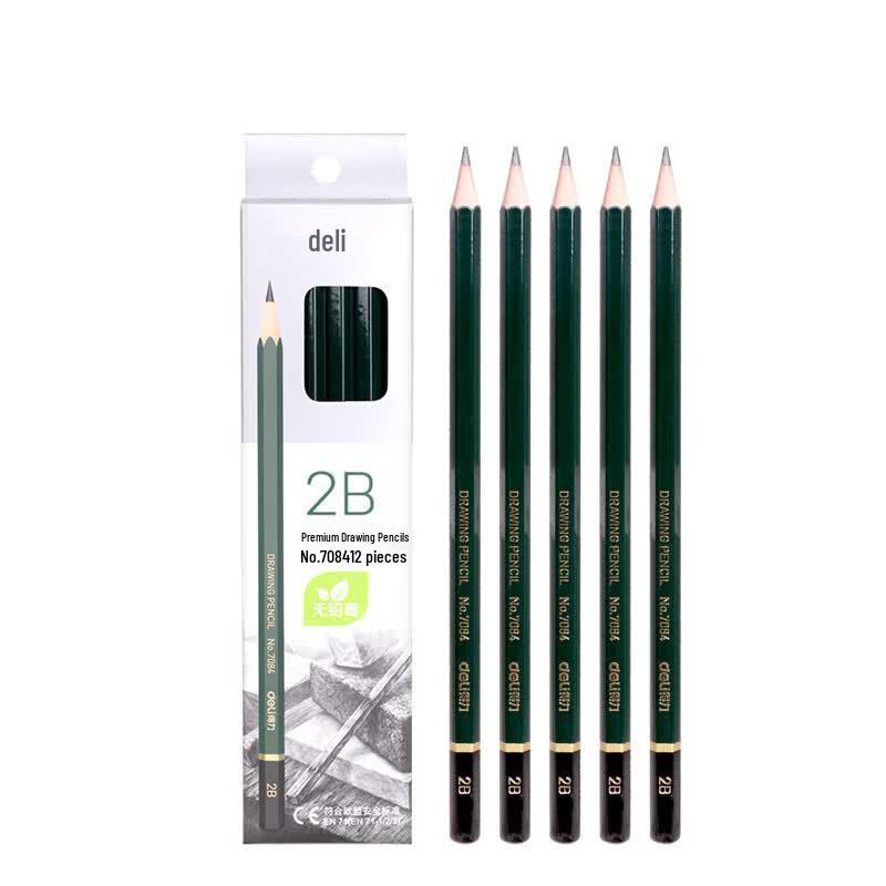 Deli 2B Hexagonal Student Drawing & Exam Pencils