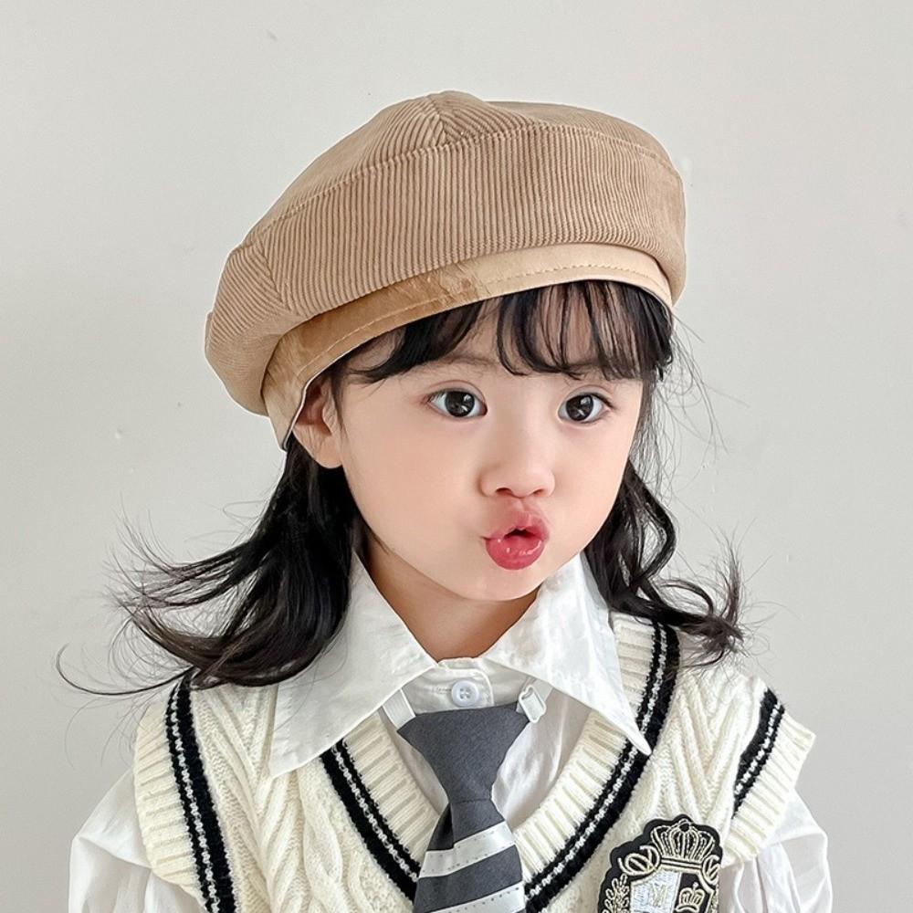 Spring Autumn Beanies Cap Korean Painter Hats Vintage Baby Beret 2-6year