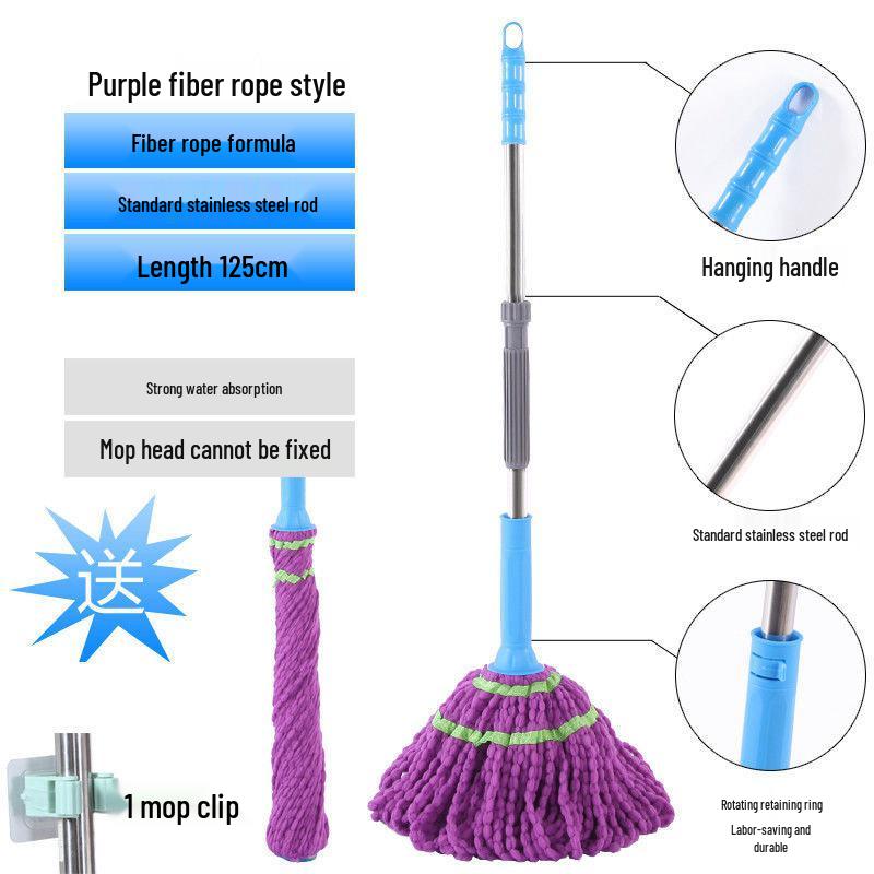 Mop rotativ autostorcător fără mâini - Absorbant de apă, Curățare dintr-o singură mișcare