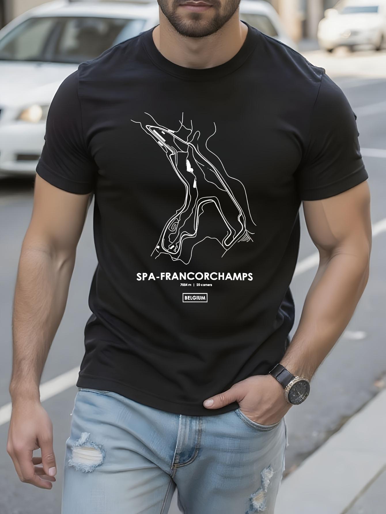 Spa-Francorchamps Belgium Track Map - Racing Circuit Design Tee T-shirt XS
