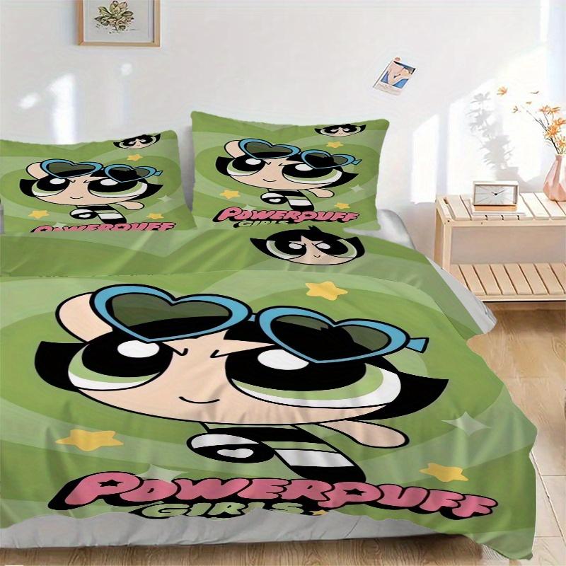 

3pcs Green Buttercup Bedding Set - Includes Quilt Cover and Pillowcases, Suitable for All Seasons F017 135x200cm
