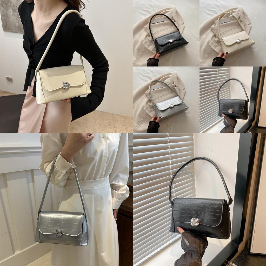 Fashionable Retro Underarm Bag For Women Elegant Simple Commute Shoulder Purse