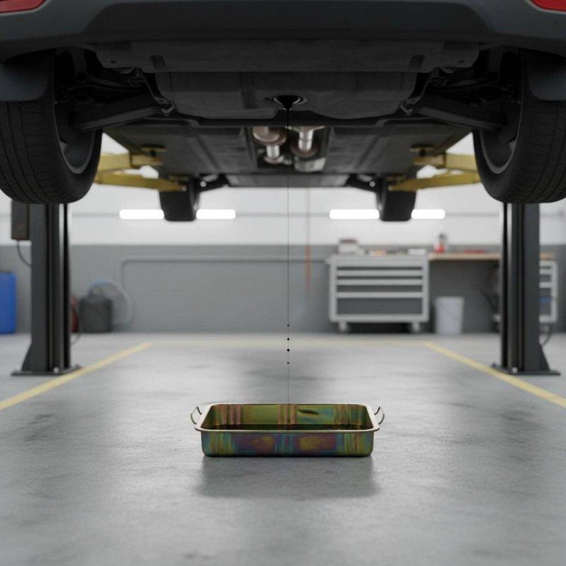 Metal Oil Drain Pan Thickened Automotive Drain Pan Auto Parts Tray Rust Resistant Easy to Clean for Mechanics, Garage