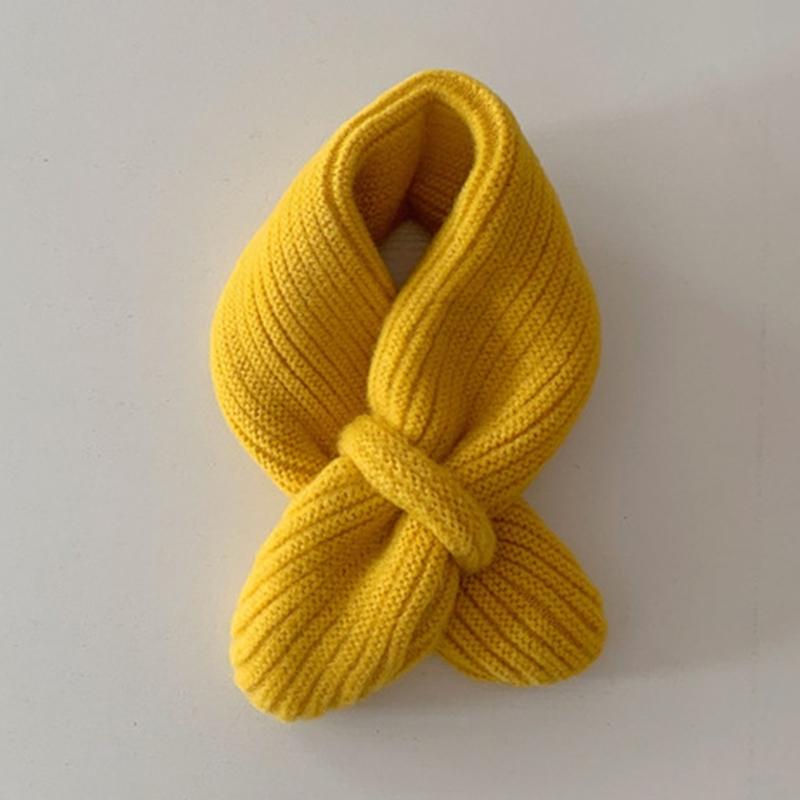Stylish Children Wool Scarf Soft & Comfortable Kids Scarf Solid Color Scarf Knitted Scarf Perfect for Autumn & Winter