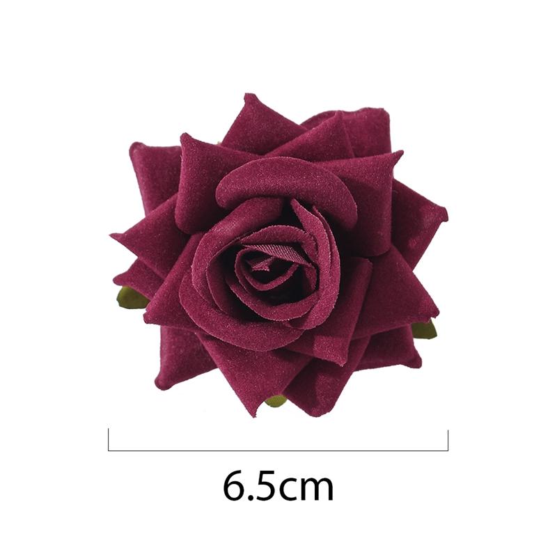 3/5Pcs Rose Artificial Flowers for Home Room Decor Wedding Decoration Fake Flower DIY Scrapbook Wreath Gift Flannel Rolled Rose