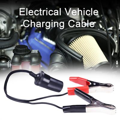 12V Car Charger Battery Terminal Clamp Clip Extension Cord Smoke Igniter Adapter Cable for Truck Trailer Motorcycle Outdoor Power Source Charging