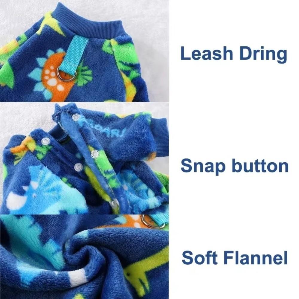 Fashion Winter Warm Dog Jumpsuit Fleece Bear Dinosaurs Pet Dog Clothes XS-4XL Costumes Pajamas Coat For Small Medium Dogs